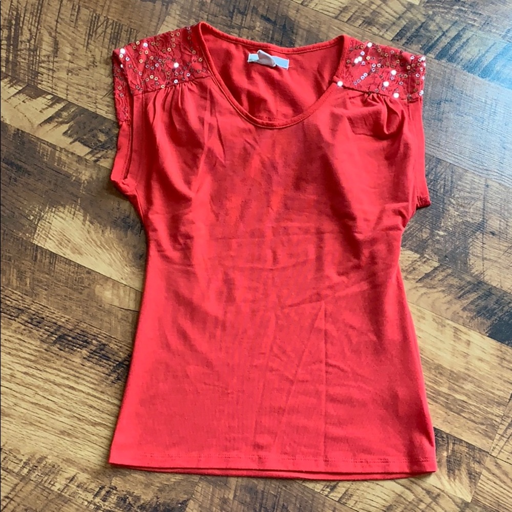 Derek Heart • Coral Dressy Tee • S